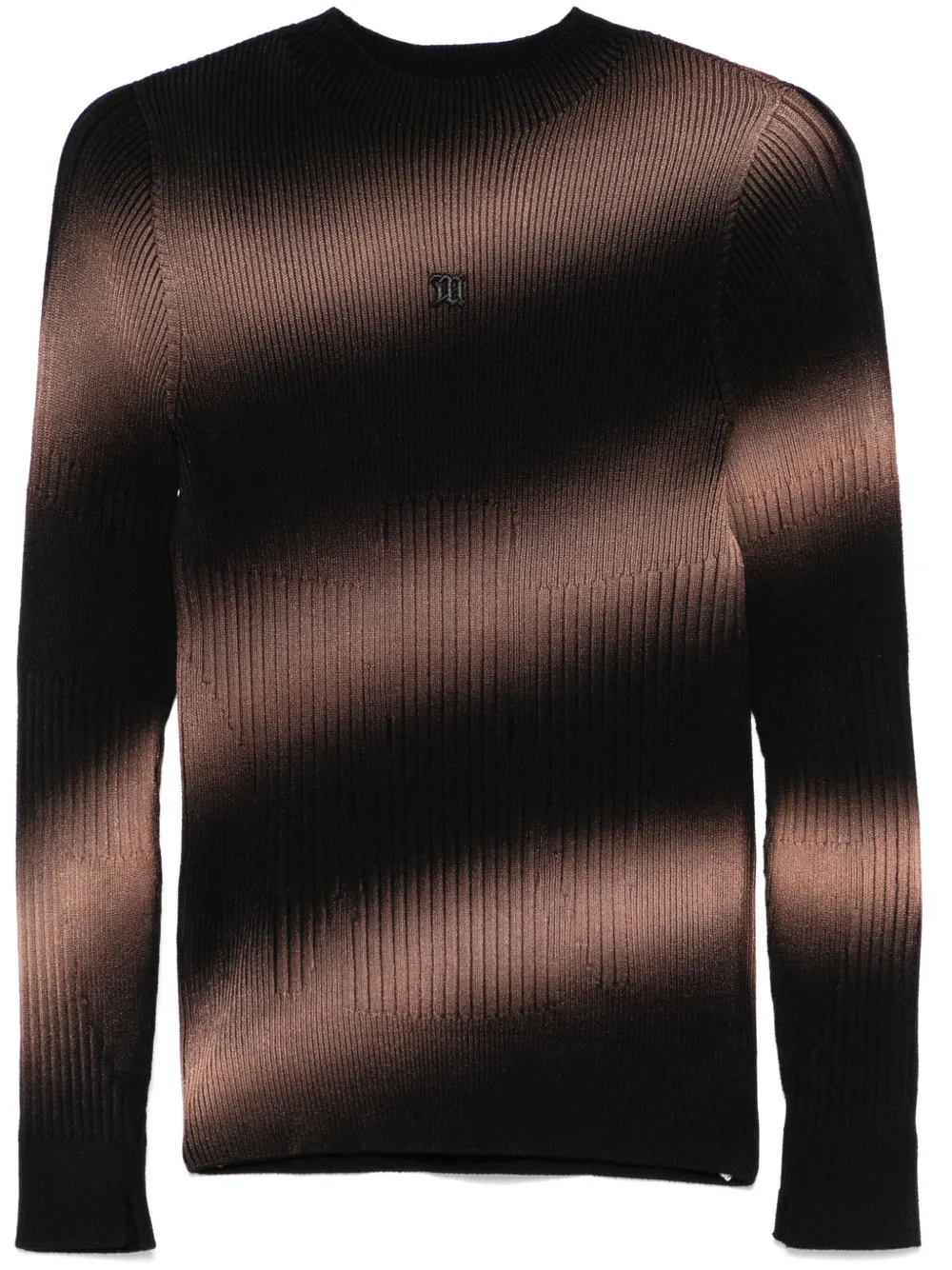 MISBHV spray-paint mock-neck sweater - Black