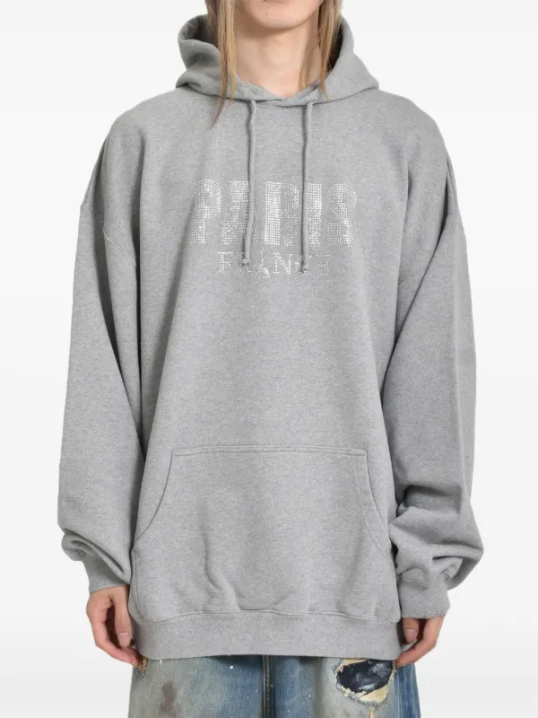VETEMENTS スタッズトリム パーカー | グレー | FARFETCH JP VETEMENTS スタッズトリム パーカー | グレー | FARFETCH JP