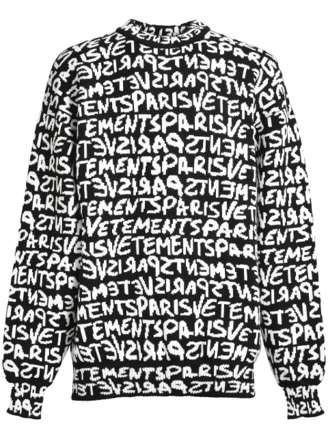 VETEMENTS suéter con logo en intarsia