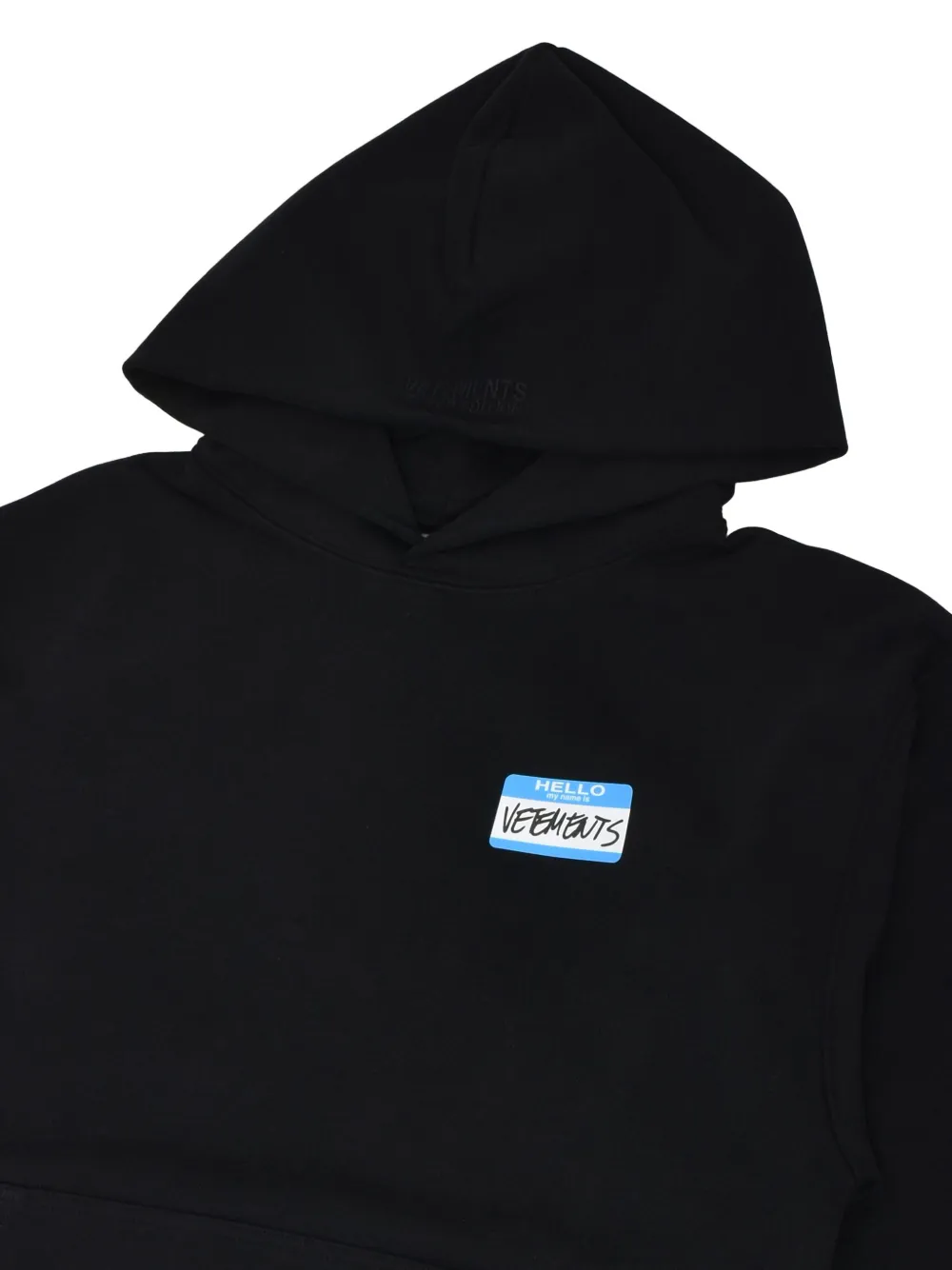 Vetements Kids My Name Is hoodie Zwart