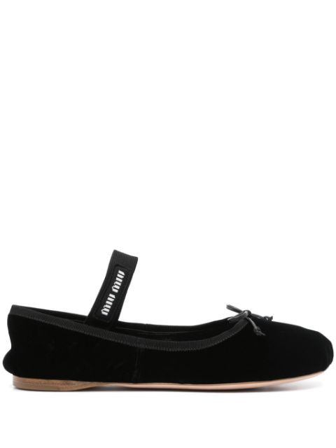 Miu Miu velvet ballerina shoes Women