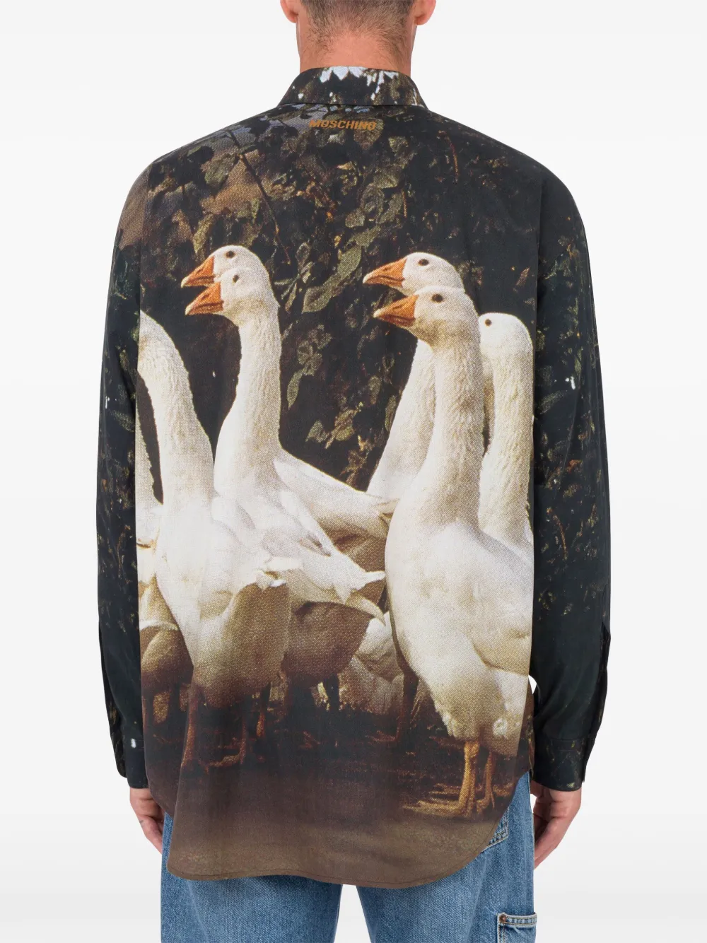 Moschino Overhemd met grafische print Bruin