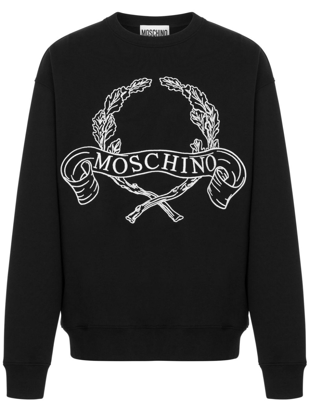 Moschino Sweater met geborduurd logo Zwart