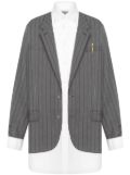 Moschino blazer-print shirt - Grey