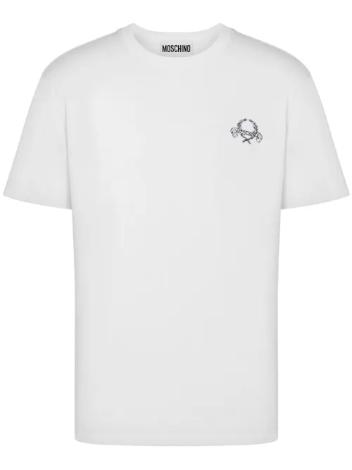 T-shirt en coton à logo imprimé - Moschino - Modalova