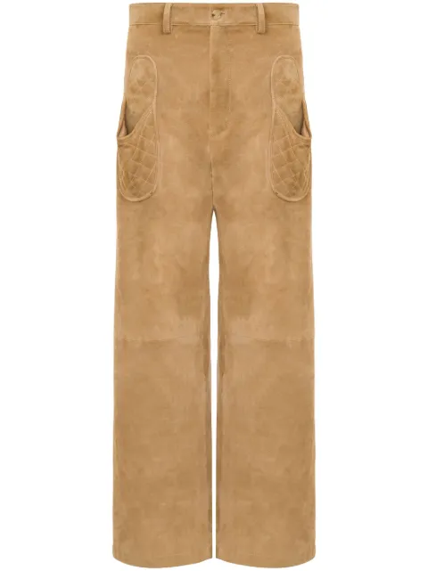 Moschino pantalones de gamuza