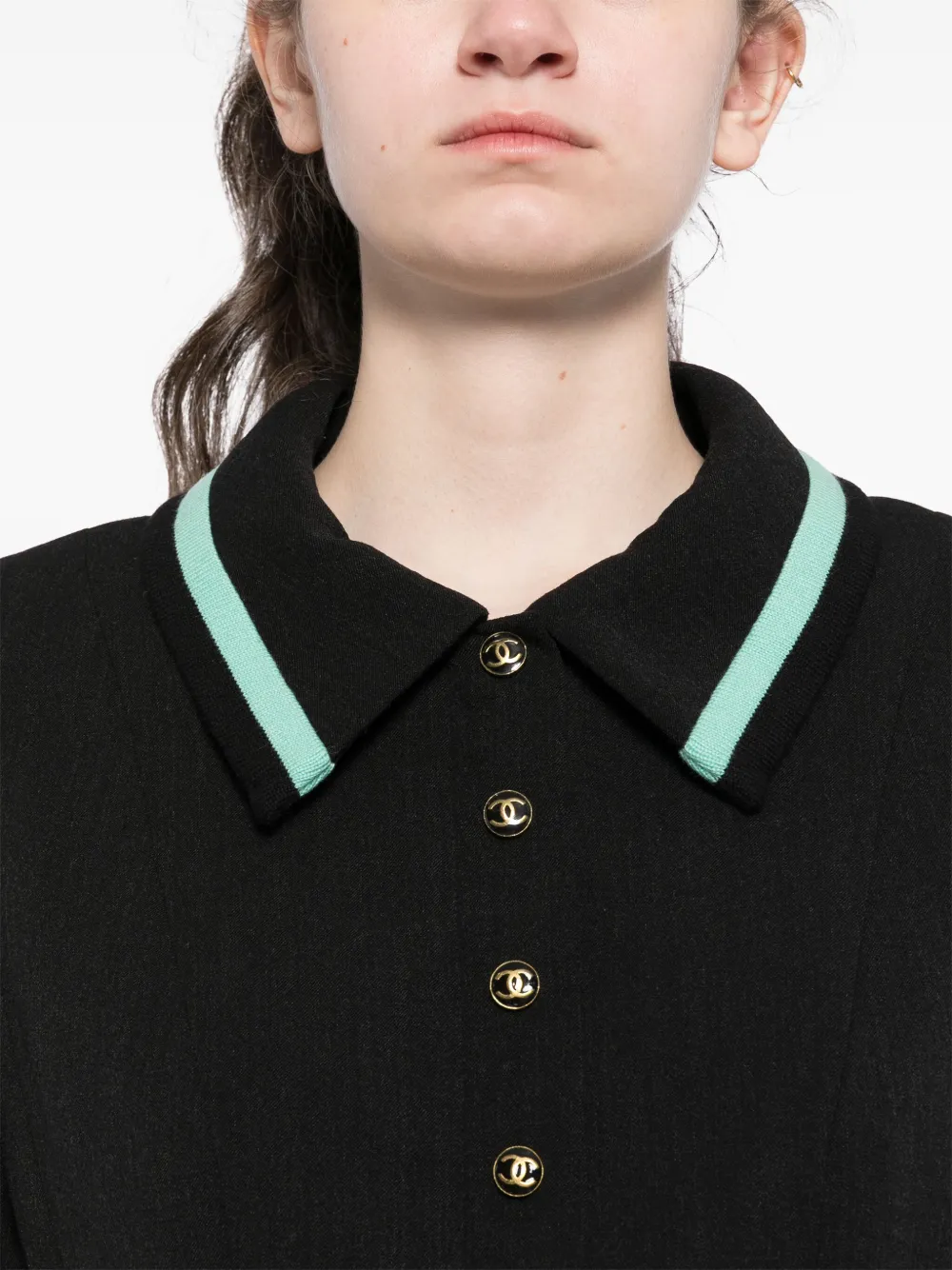 Pre-owned Chanel 1994 Single Breasted Jacket In Black