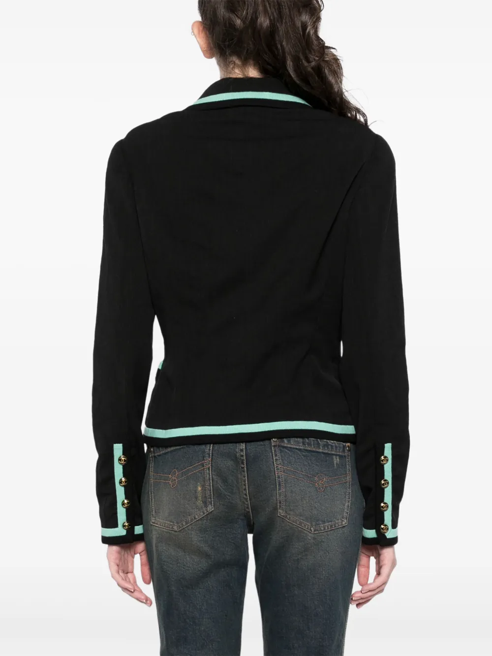 Pre-owned Chanel 1994 Single Breasted Jacket In Black