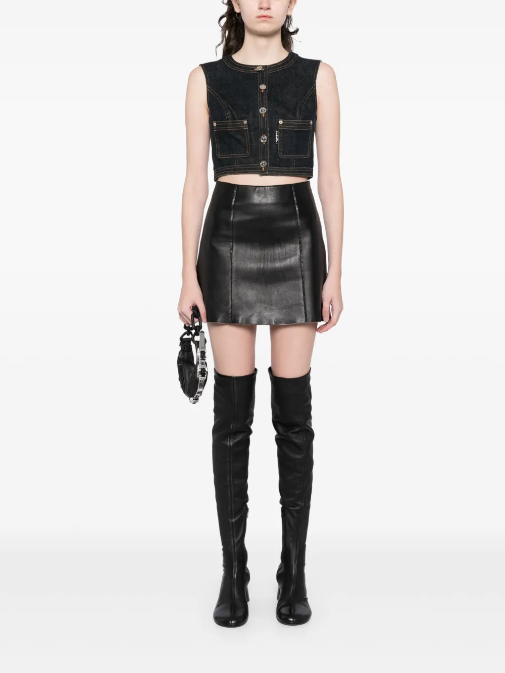 CHANEL Pre-Owned 1990-2000s ärmellose Jeansweste | Image 2