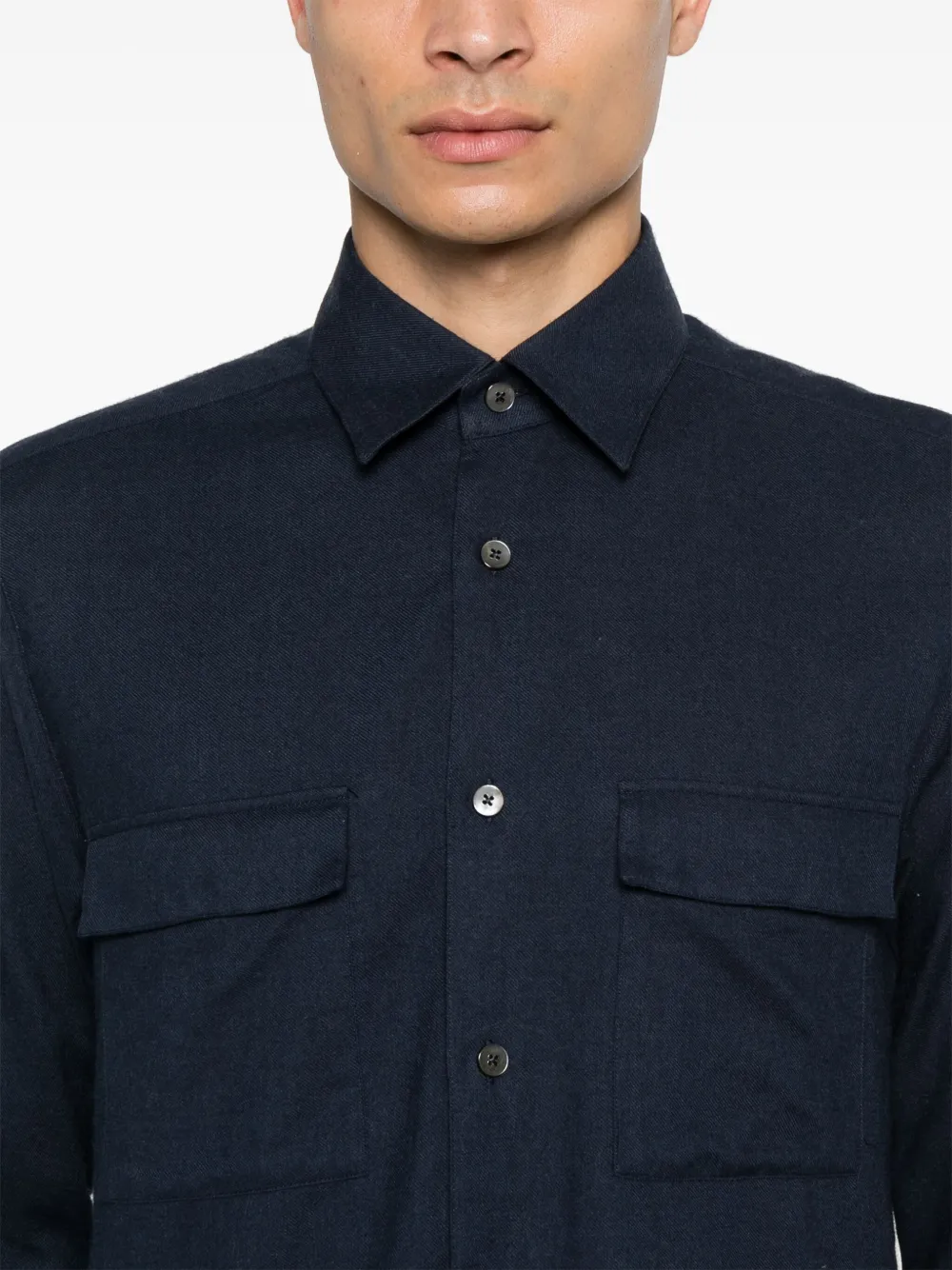Xacus Flanellen overhemd Blauw