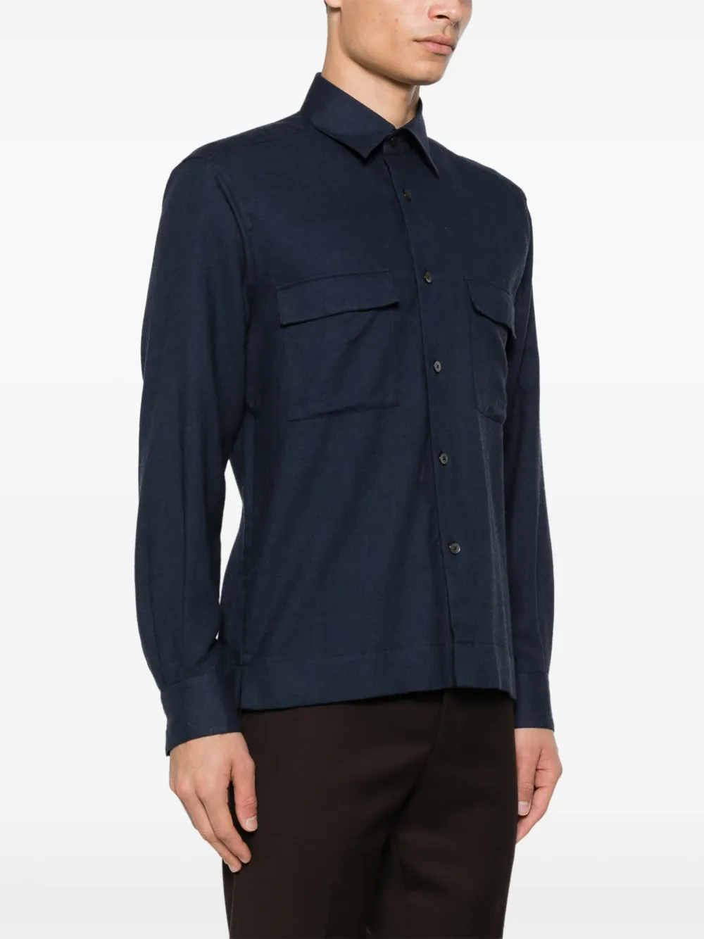 Xacus Flanellen overhemd Blauw