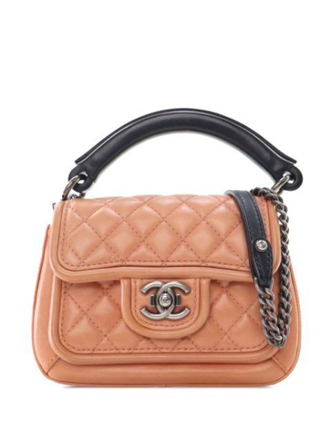 CHANEL 2015-2016 Small Quilted Calfskin Prestige Flap satchel Women