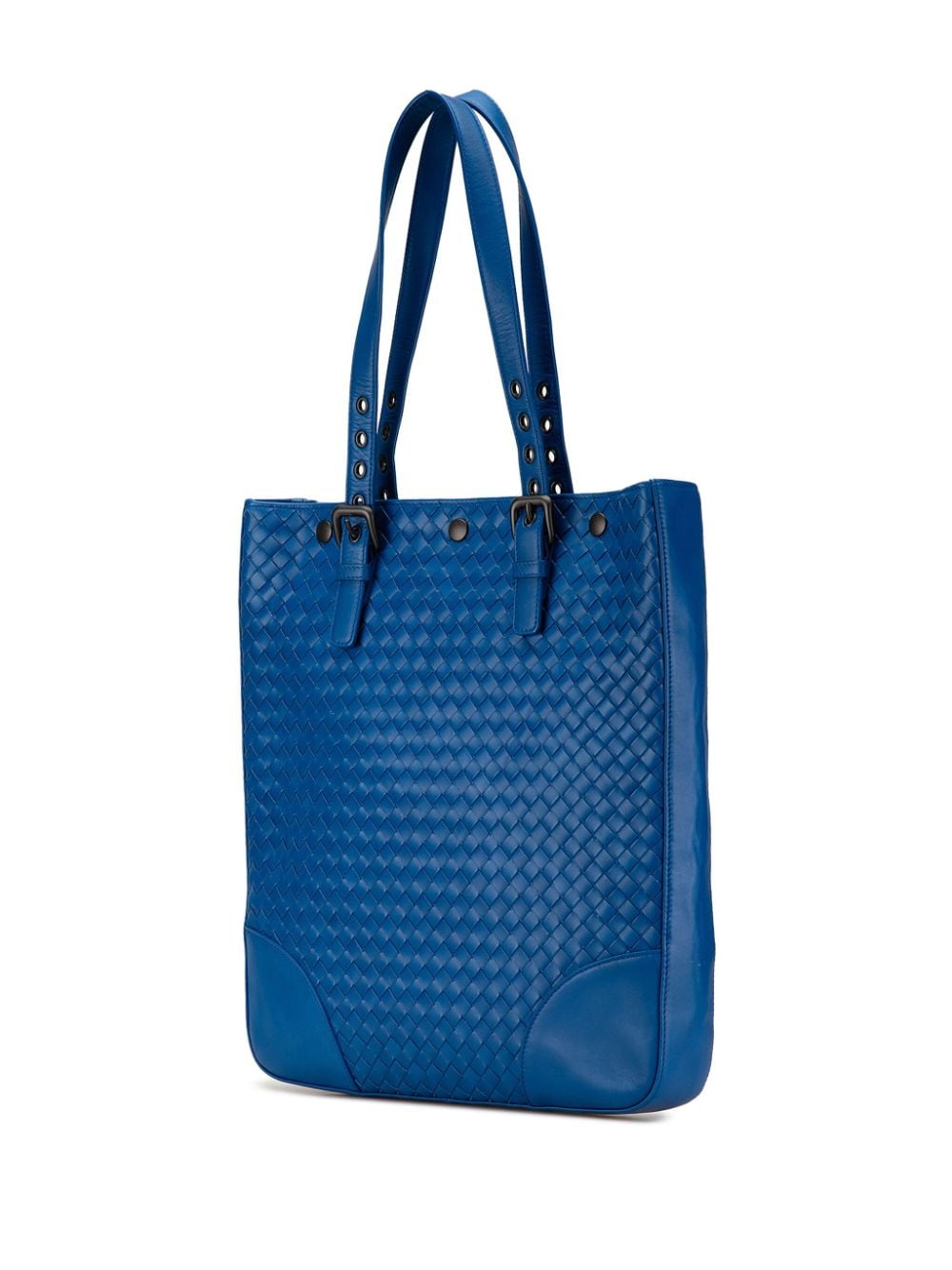 Bottega Veneta Pre-Owned 2021-2023 Intrecciato leren shopper - Blauw