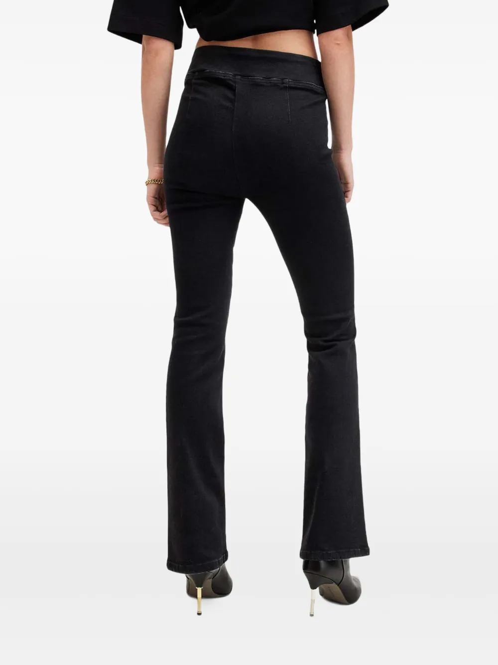 AllSaints Dani flared broek Zwart