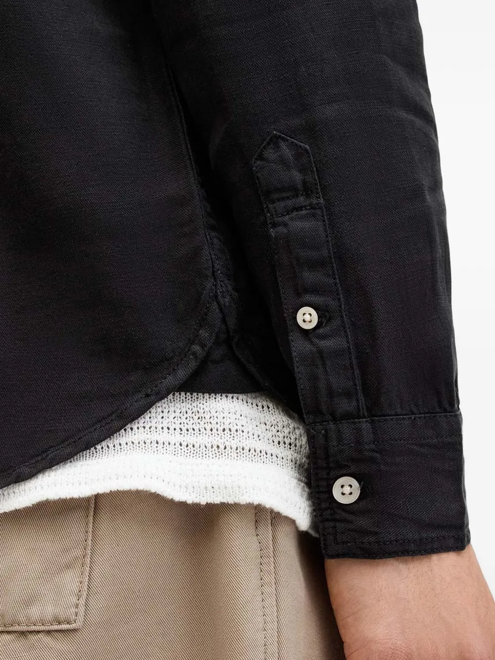 AllSaints Laguna button-down overhemd met lange mouwen Zwart