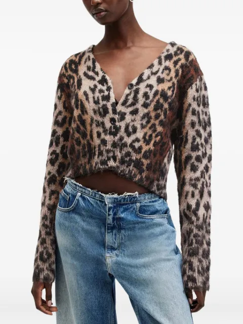 AllSaints Wick Lex leopard-print cardigan