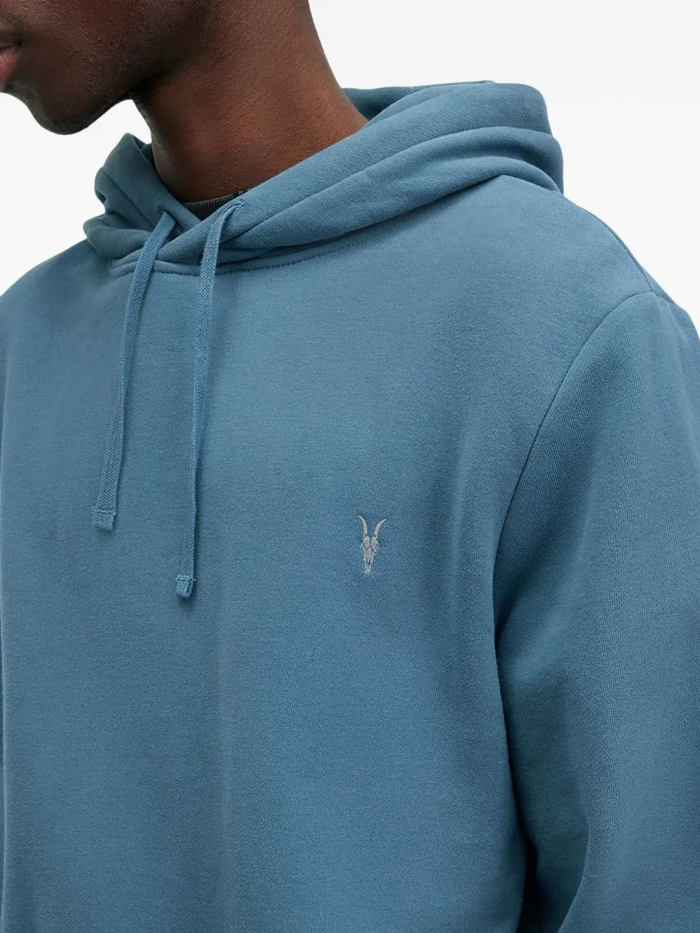 AllSaints Raven hoodie met geborduurd logo Blauw