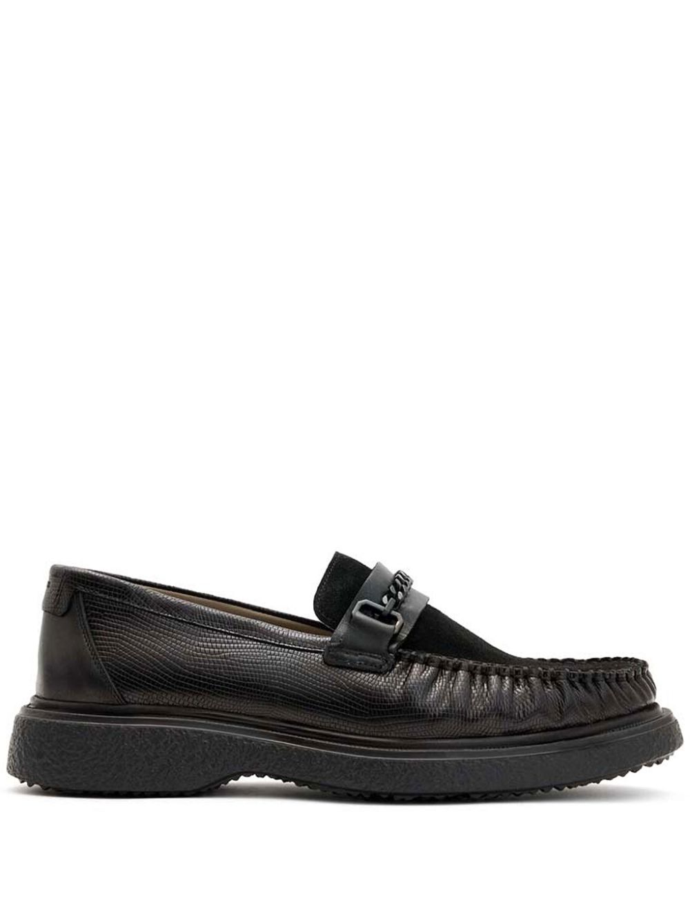 AllSaints Gibbs loafers Zwart