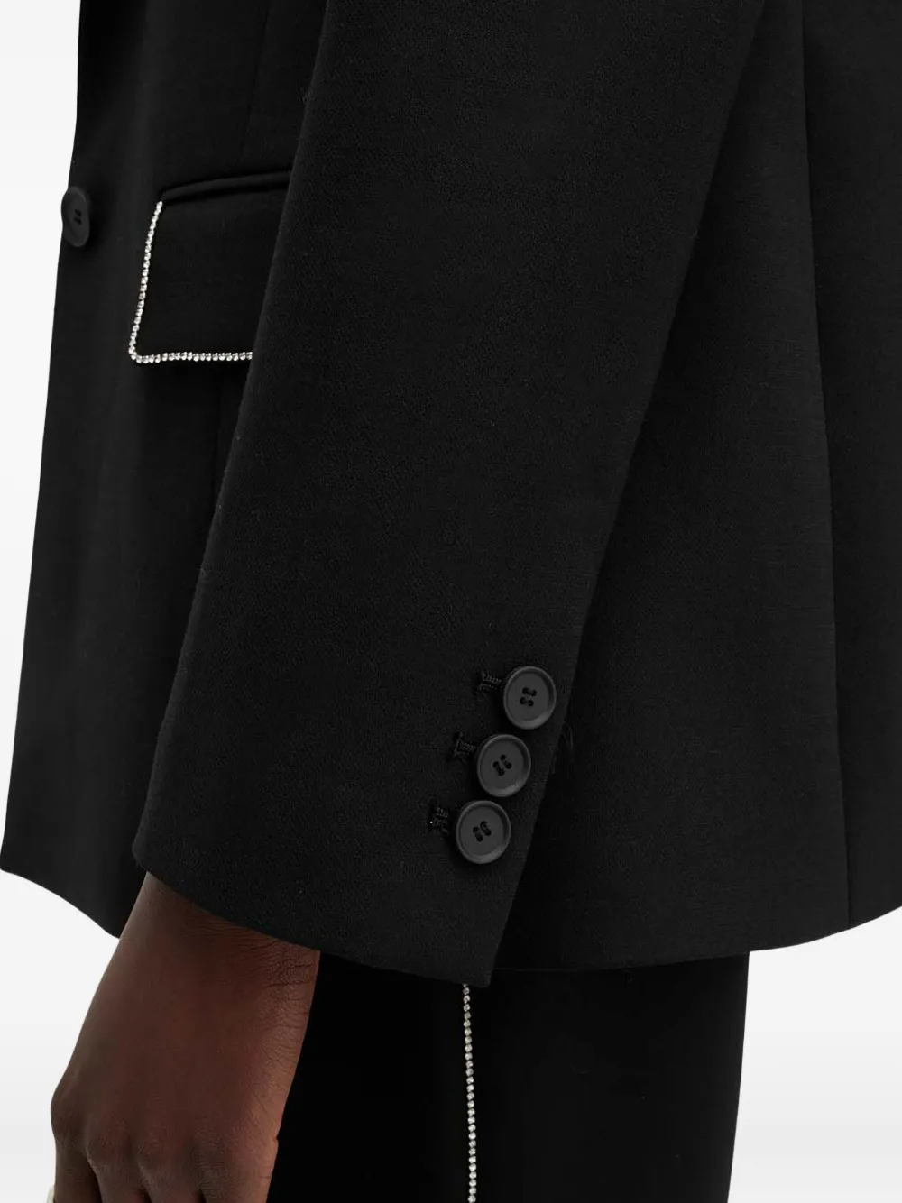 Allsaints Atlas Krys Crystal-trimmed Blazer In Black