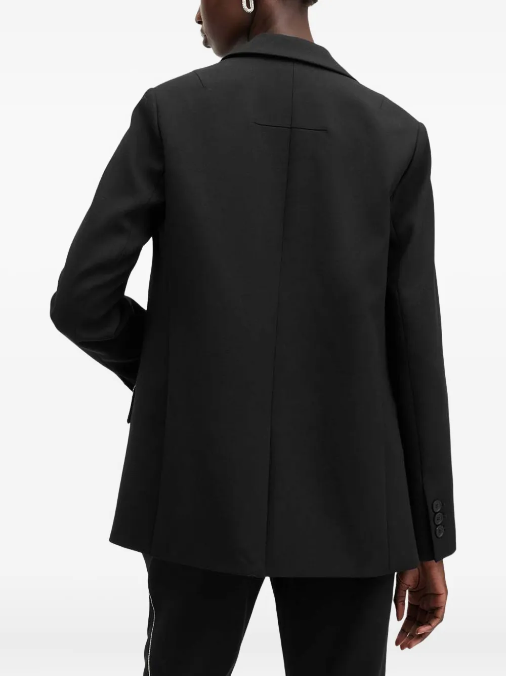 Allsaints Atlas Krys Crystal-trimmed Blazer In Black
