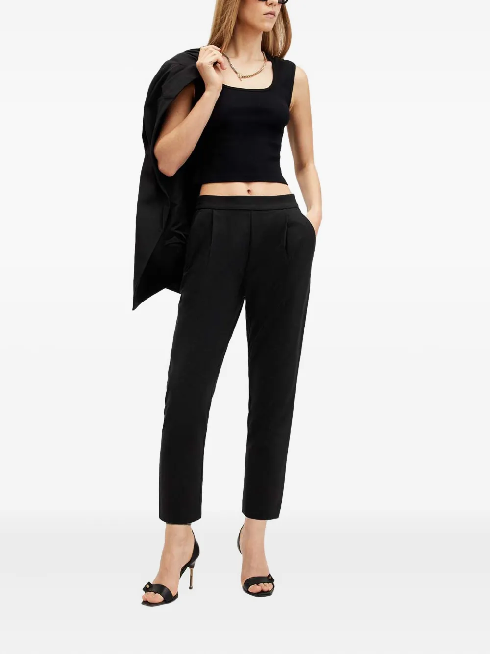 AllSaints Aleida pleated trousers - Zwart