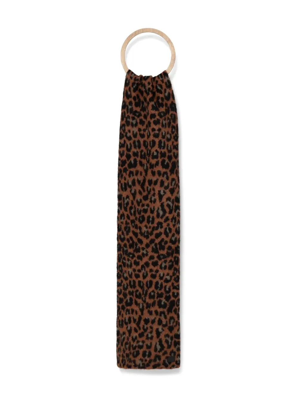 AllSaints cheetah-intarsia scarf | Orange | Image 1