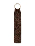 AllSaints cheetah-intarsia scarf - Orange