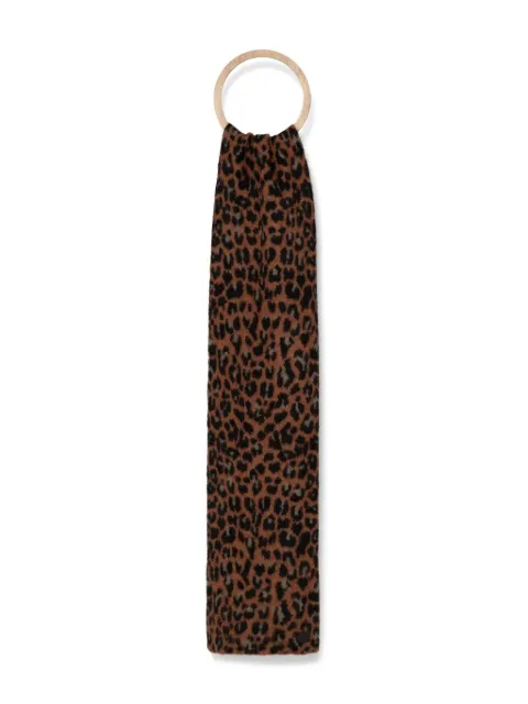AllSaints cheetah-intarsia scarf 29AS101578 - 0