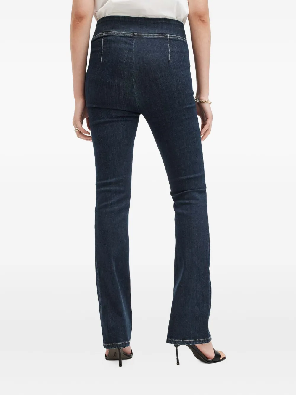 Allsaints Dani Stretch Denim Bootcut Jeans In Blue