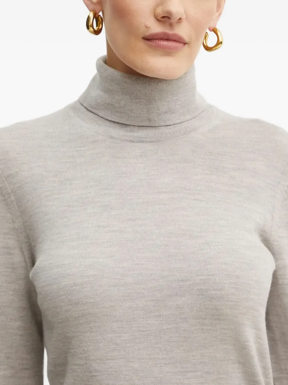 Hugo Boss Fasecta Turtleneck Sweater In Gray