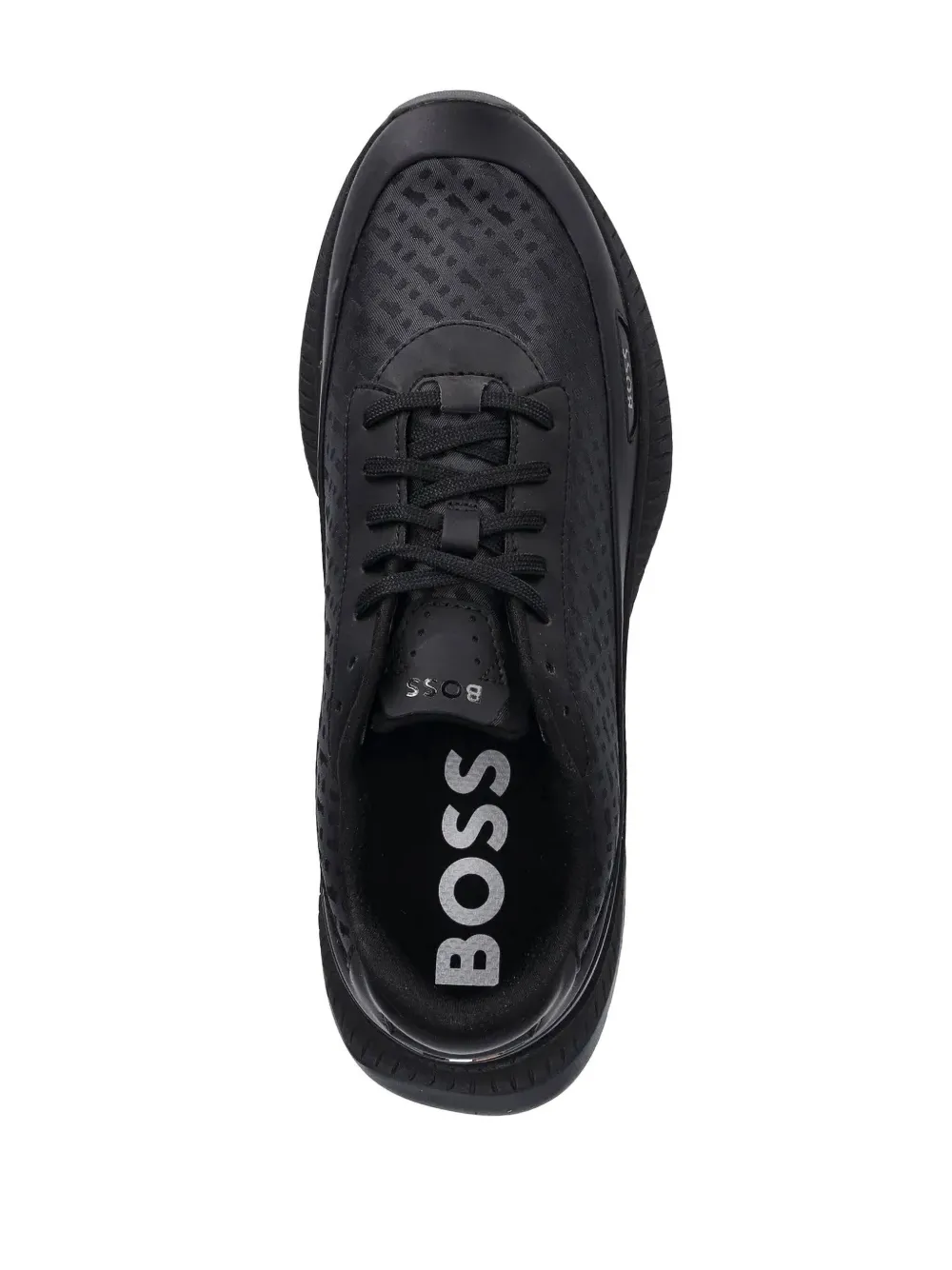 BOSS monogram-jacquard sneakers 005 BLACK