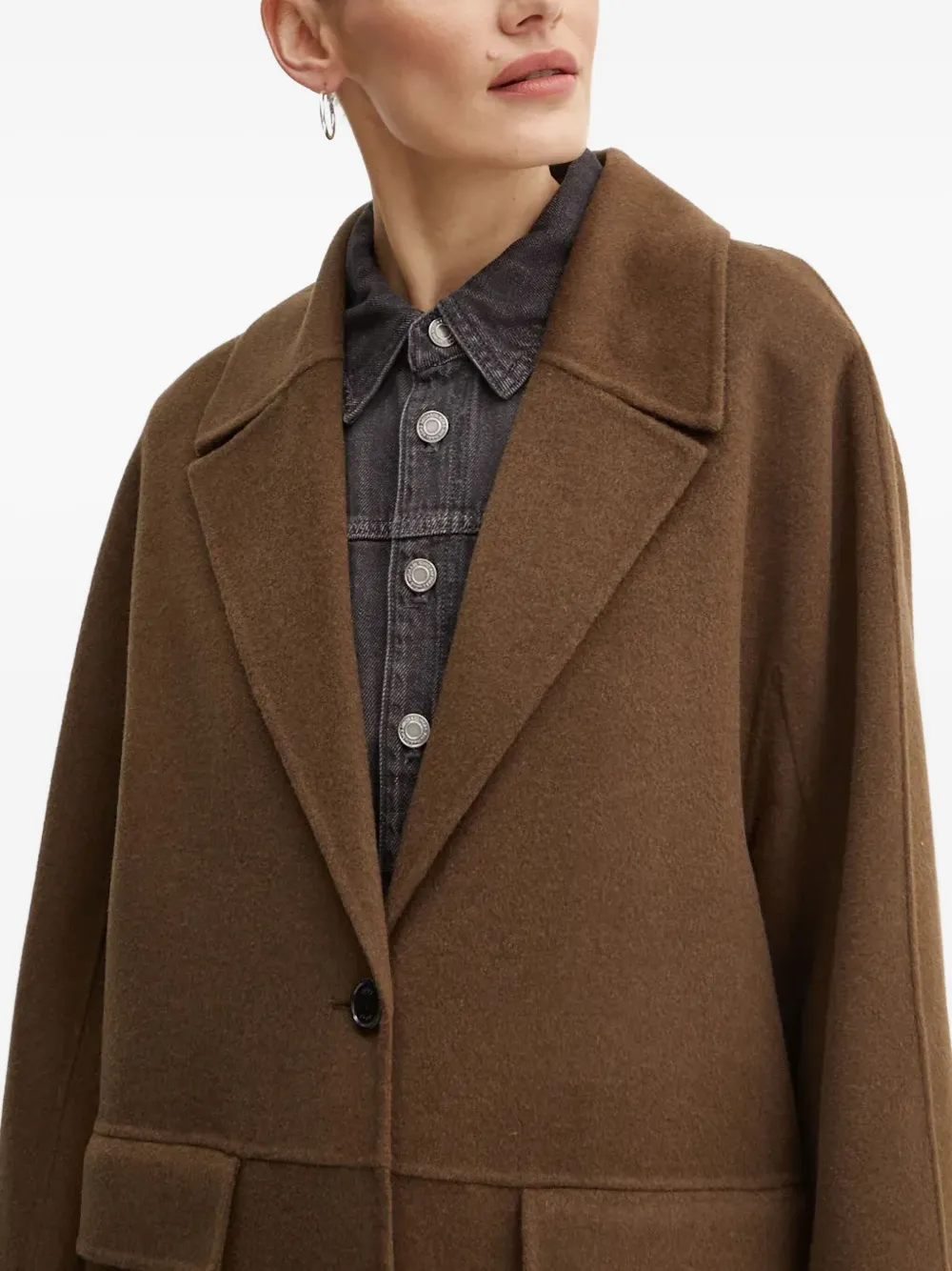Hugo Boss Coat Boss Woman Color Coffee In Brown