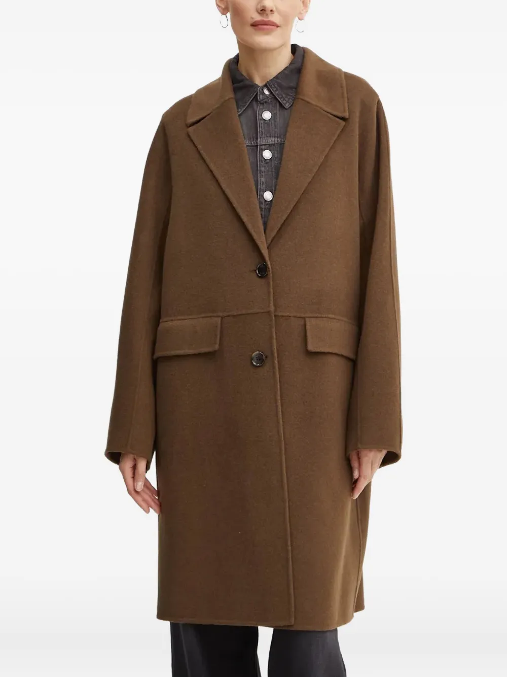 BOSS button pocket coat | Brown | Image 1