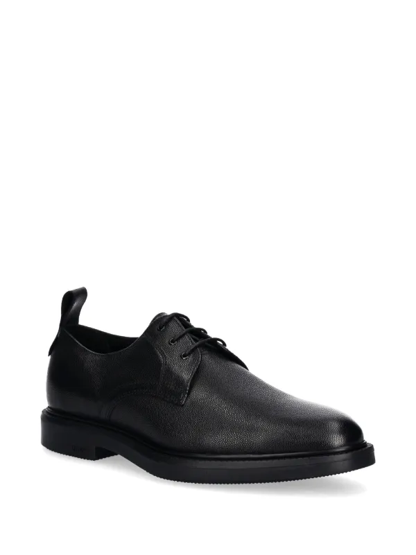 【関税込み】BOSS ブラック レザー レースアップダービー BOSS レザー ダービーシューズ | ブラック | FARFETCH JP
