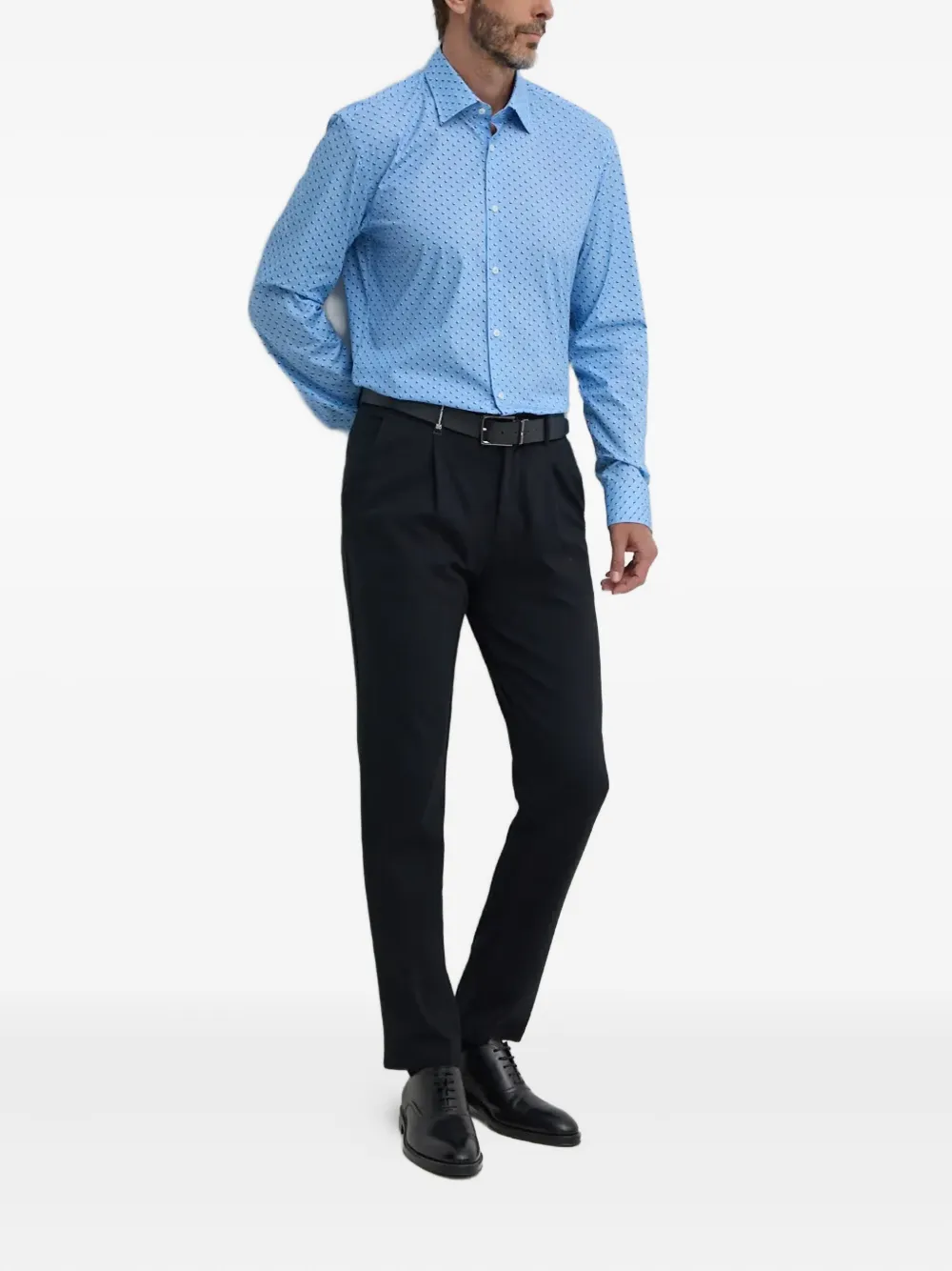 BOSS H-Hank-Kent patterned buttoned shirt | Image 2