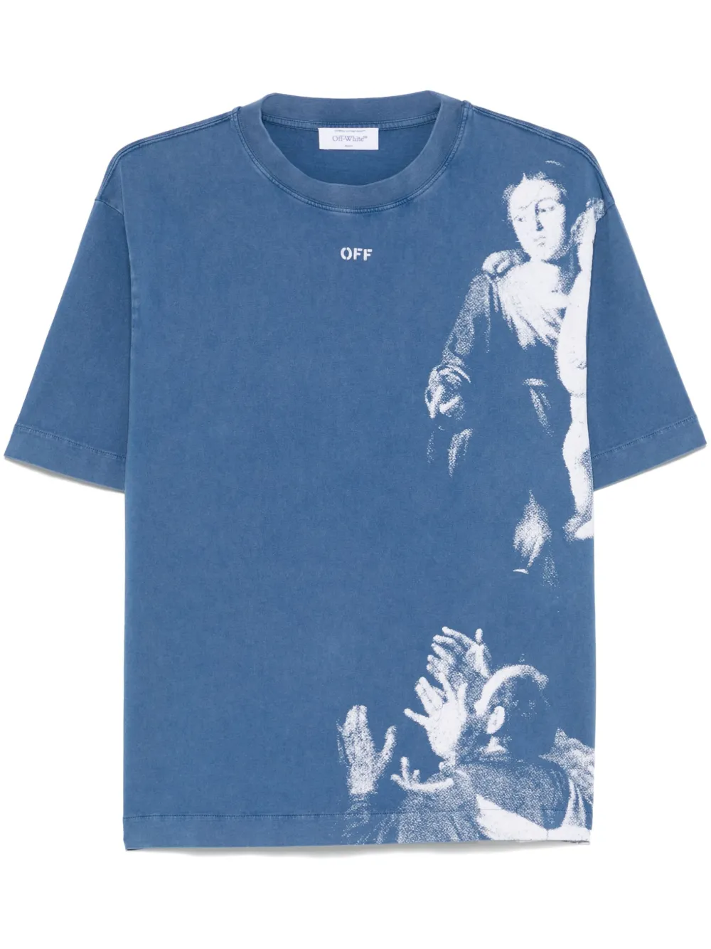 Off-White T-shirt met print Blauw