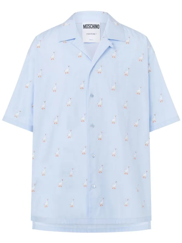 Moschino Duck-print Shirt in Blue