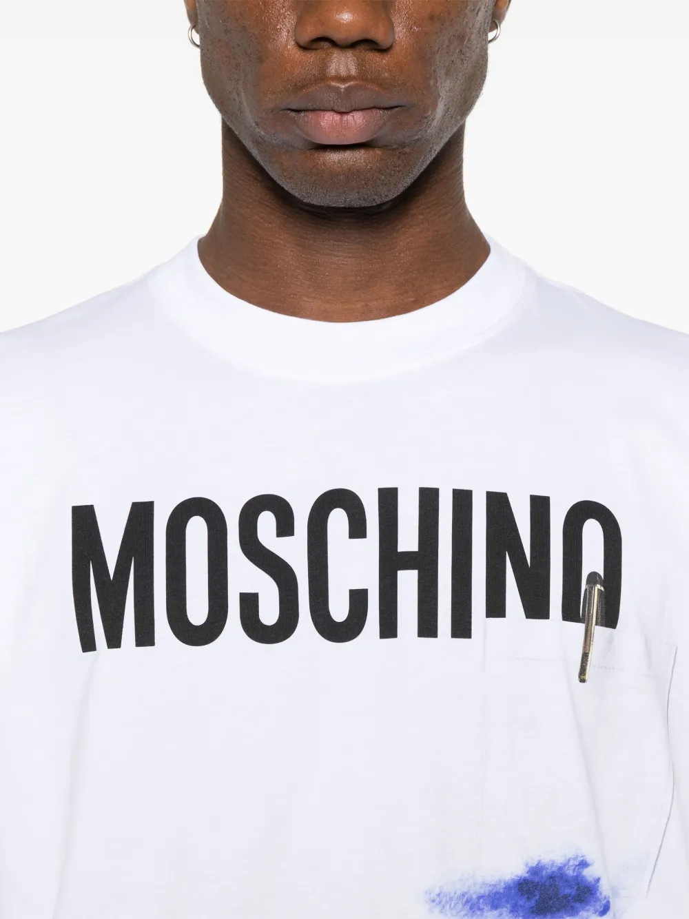 Moschino T-shirt met logoprint Wit