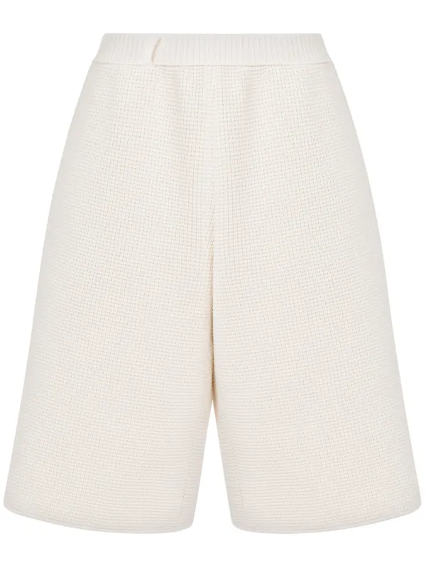 Moschino waffle-knit Shorts White FARFETCH JO