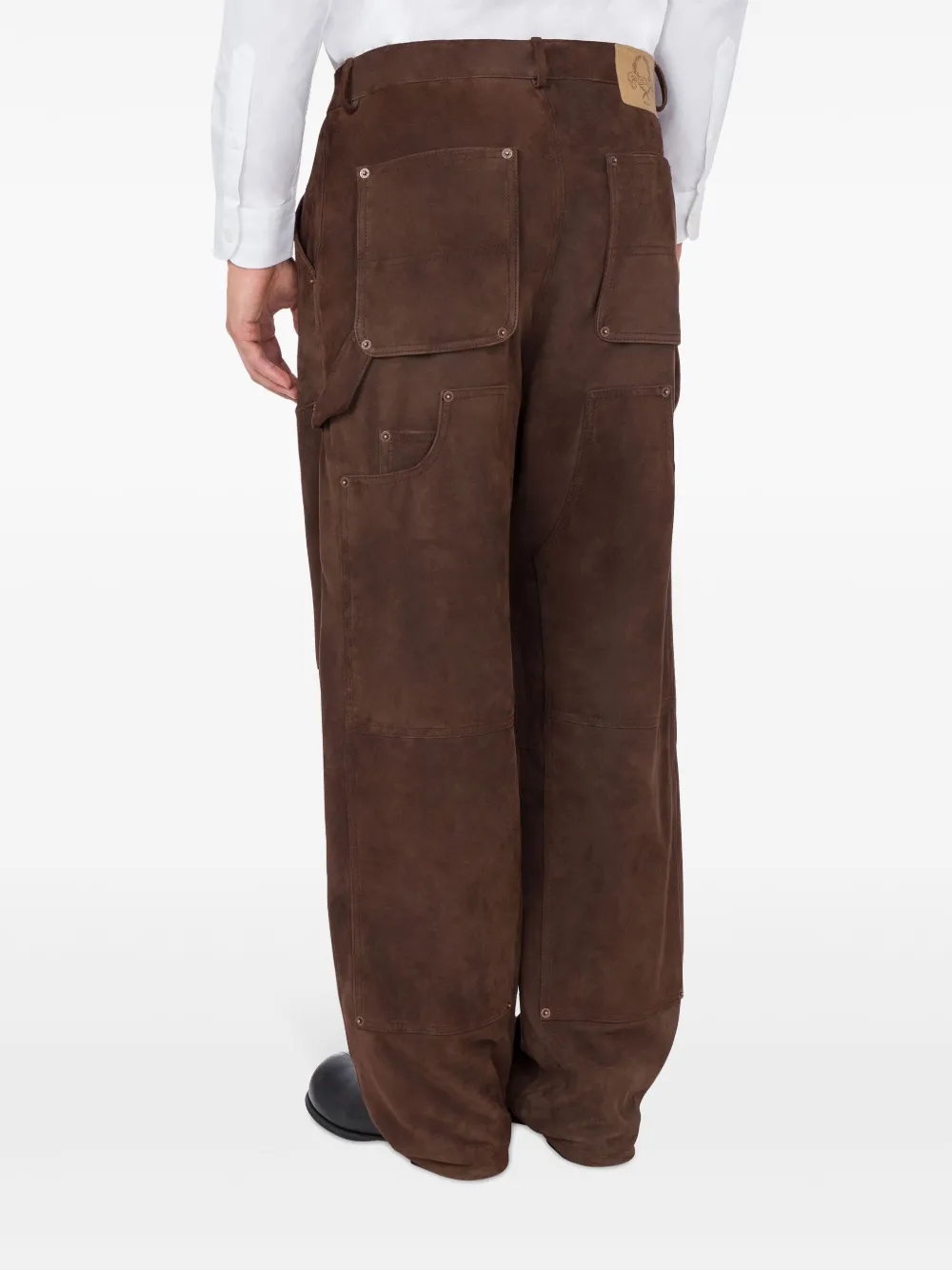 Moschino Suède broek Bruin