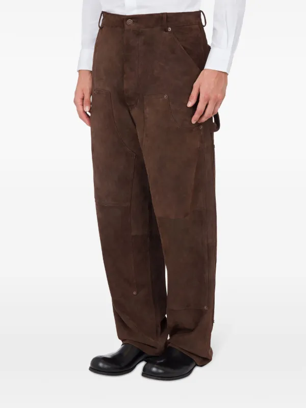 Moschino Suede Trousers | Brown | FARFETCH