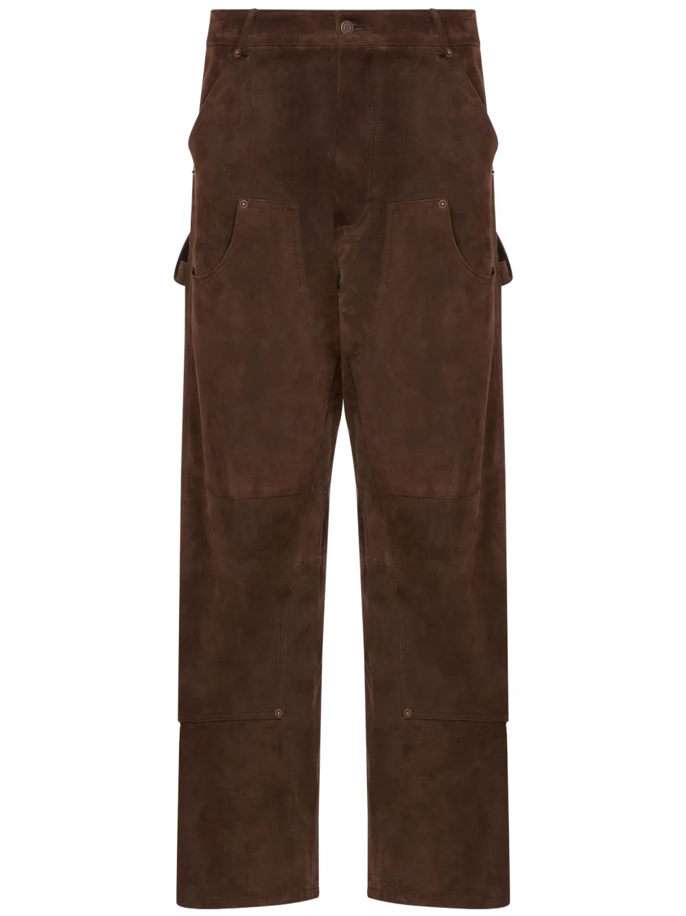 Moschino Suède broek Bruin