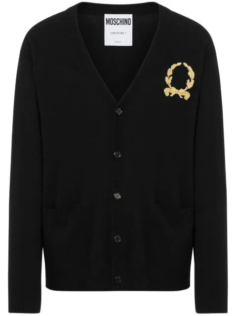 Moschino cárdigan con logo bordado