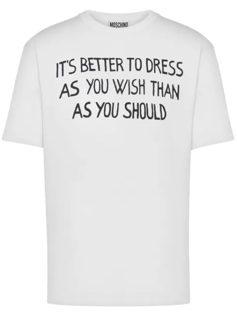 Moschino slogan-print T-shirt
