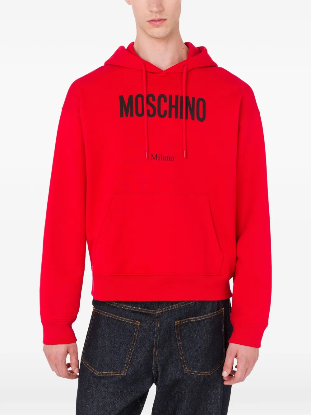 Moschino Hoodie met print Zwart