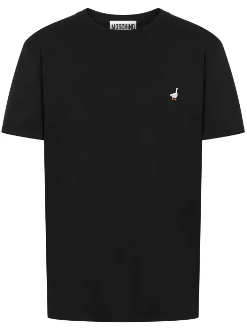 Moschino duck-embroidered cotton T-shirt
