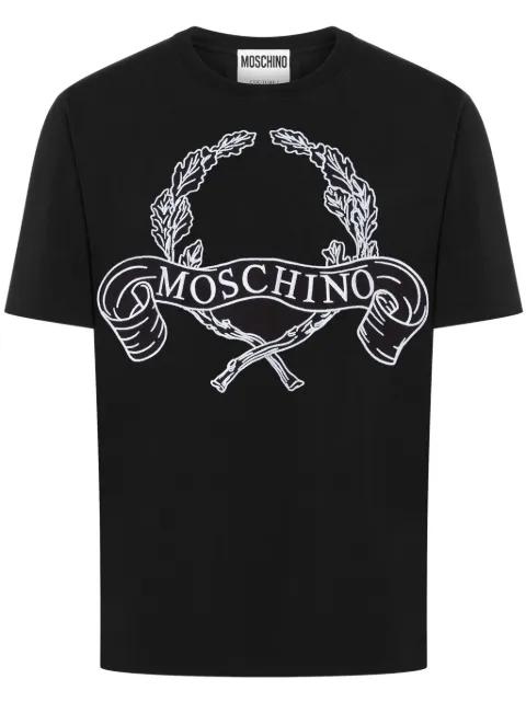 Moschino Laurel-print jersey T-shirt