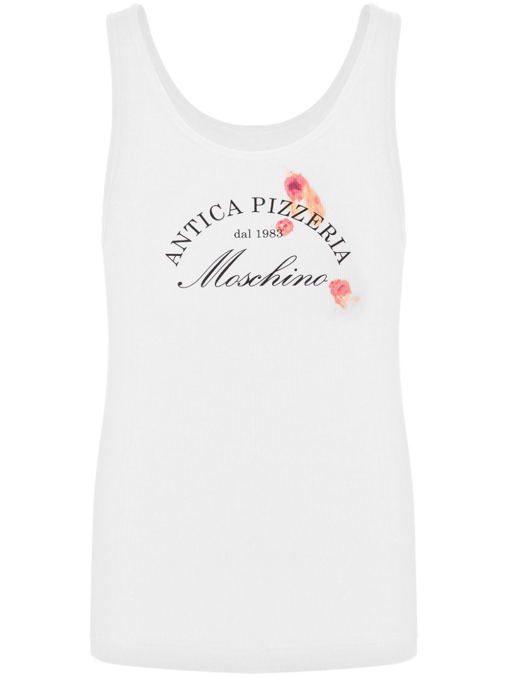 slogan-print tank top