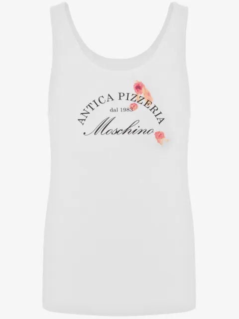 Moschino slogan-print tank top