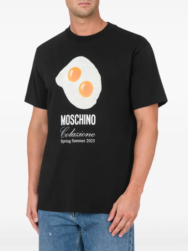 Tシャツ・カットソー Moschino Breakfast T-Shirt Moschino egg-print T-shirt | Black | FARFETCH IN